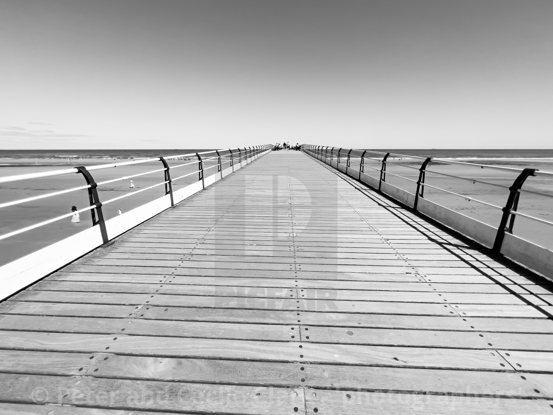 "Saltburn Pier, Saltburn by the Sea." stock image