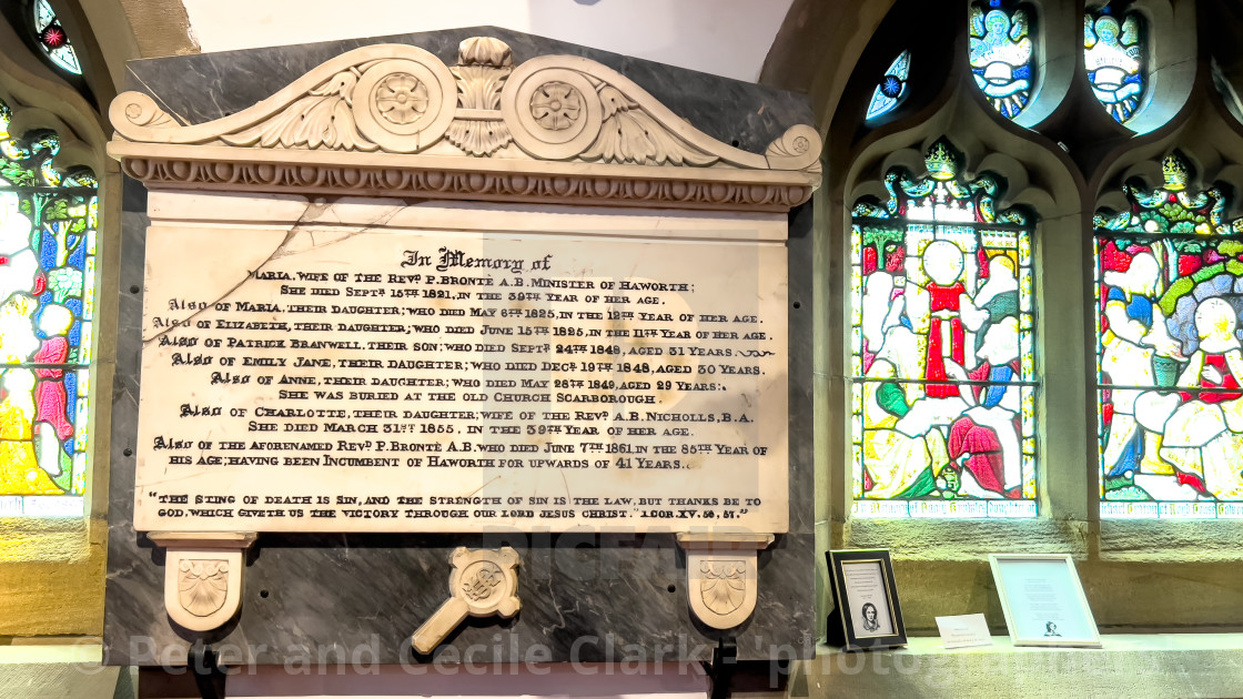 "Bronte Memorial, Haworth." stock image