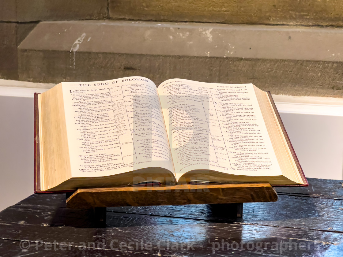 "Bible, St Michael and All Angel's Church, Haworth" stock image