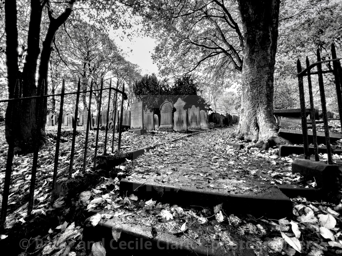 "Graveyard, St Michael and All Angels' Church, Haworth, Yorkshire. Bronte Country." stock image