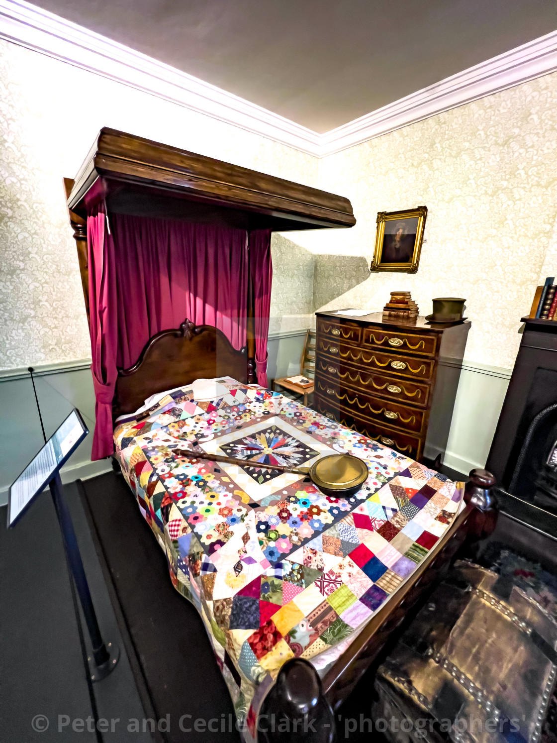 "Bronte Parsonage Bedroom, Haworth" stock image