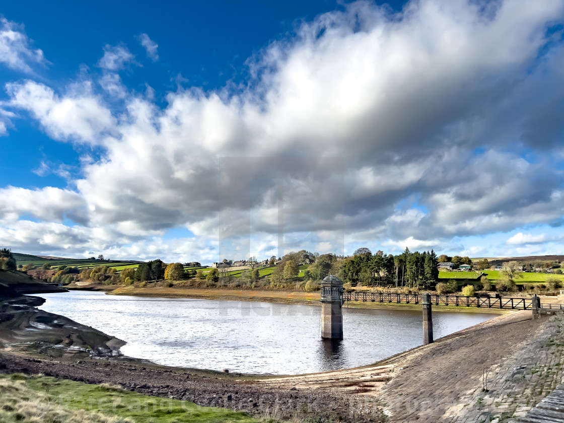 "Lower Laithe Reservoir, Bronte Country." stock image