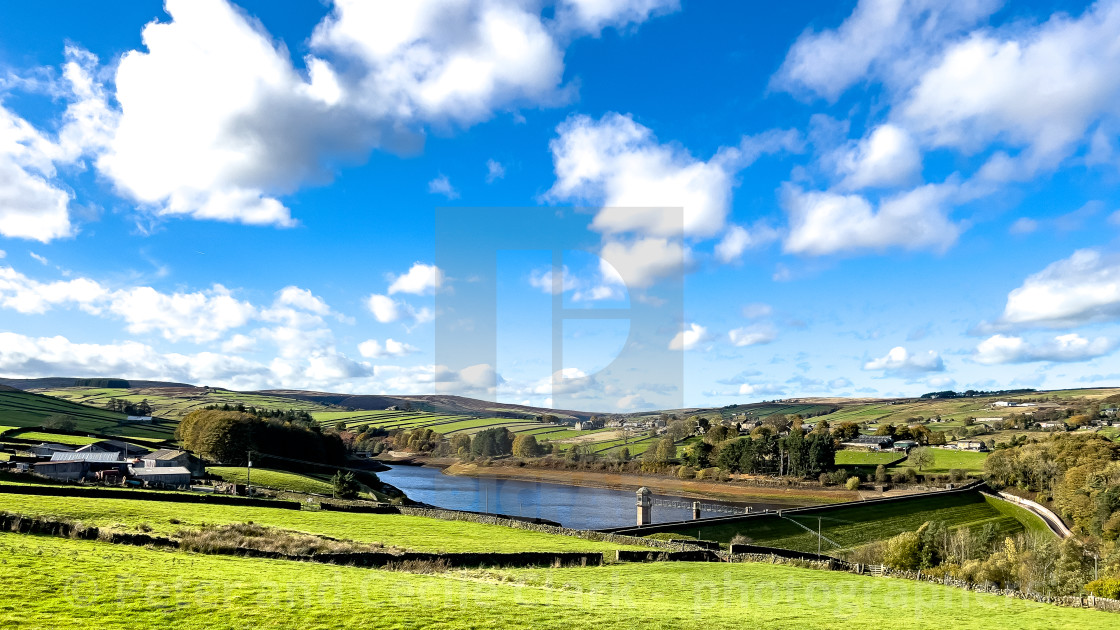 "Lower Laithe Reservoir, Bronte Country." stock image