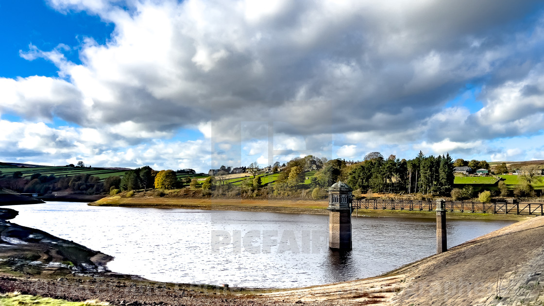 "Lower Laithe Reservoir, Bronte Country." stock image