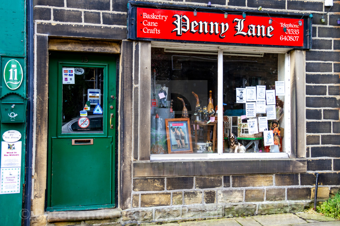 "Penny Lane, Haworth Shop" stock image