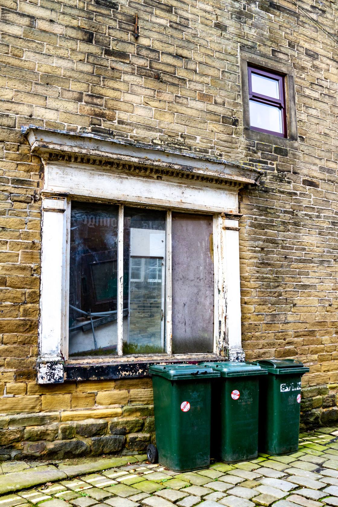 "Haworth, Cobbled Street" stock image