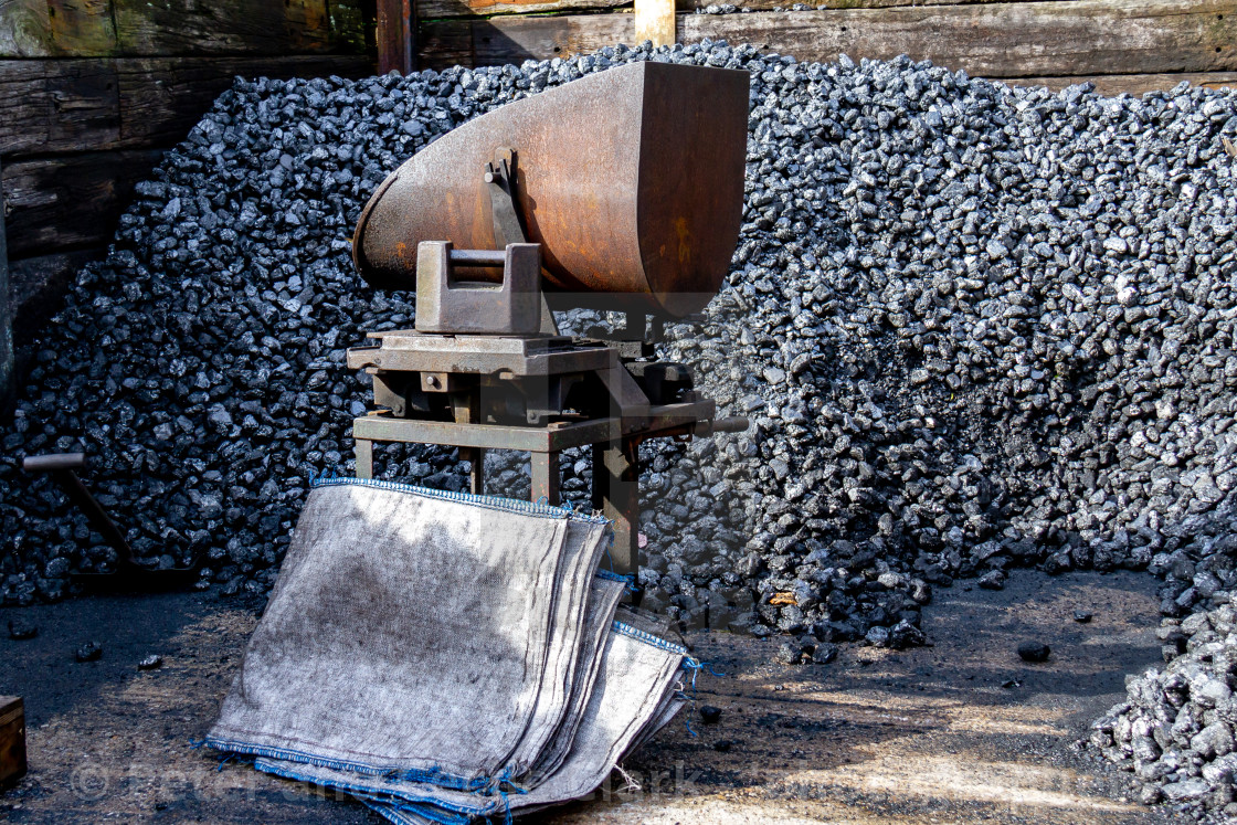 "Coal-handling yard. Worth Valley Railway" stock image