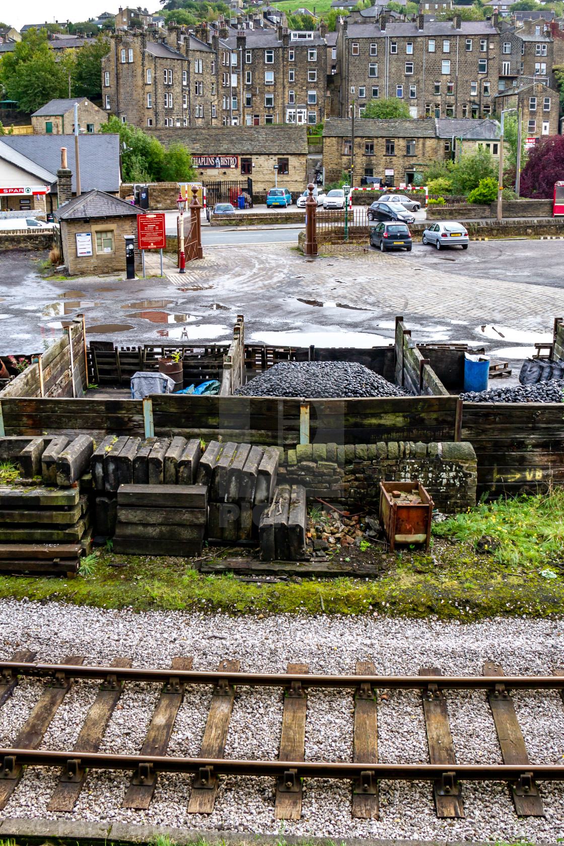 "Coal-handling yard." stock image