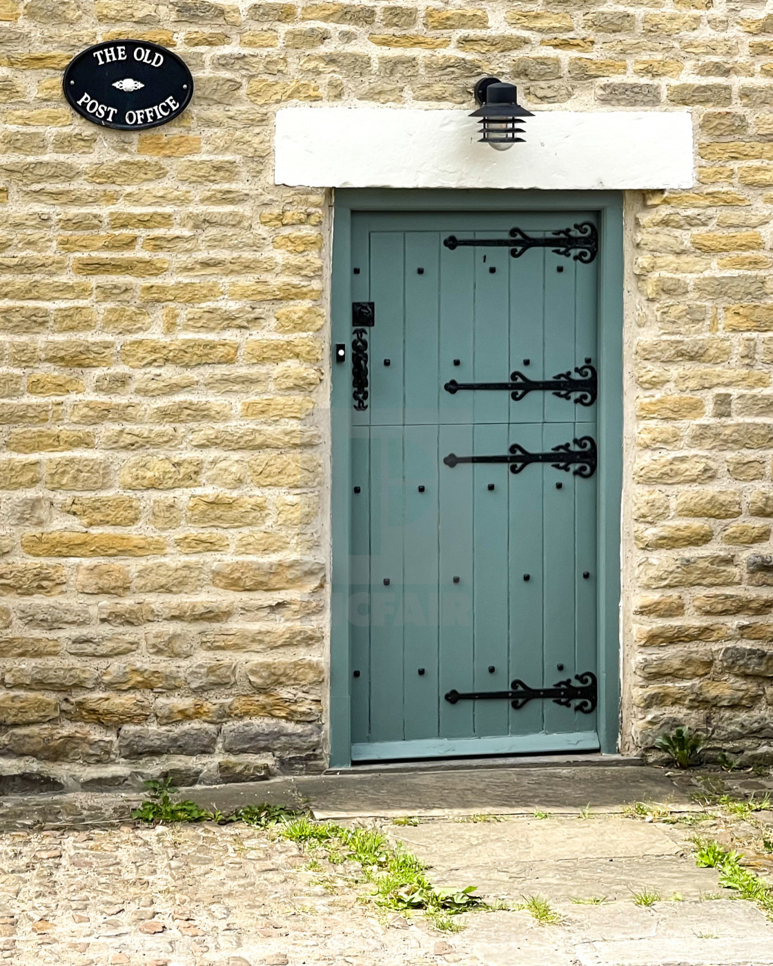 "The Old Post Office Entrance, Hutton-le-Hole" stock image