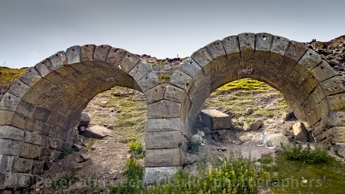 "Rosedale Abbey, Bank Top, Ironworks." stock image