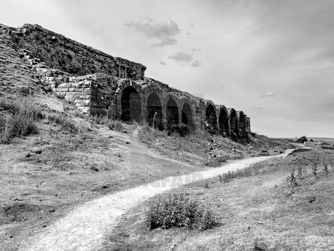 "Rosedale Abbey, Bank Top, Ironworks." stock image