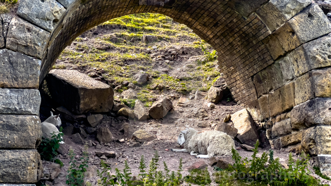 "Rosedale Abbey, Bank Top, Ironworks." stock image