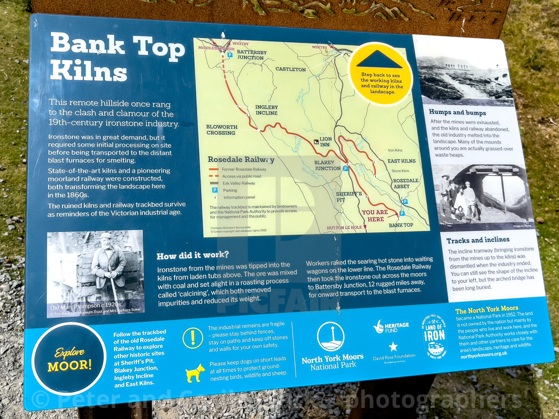 "Bank Top Kilns, Information Board." stock image