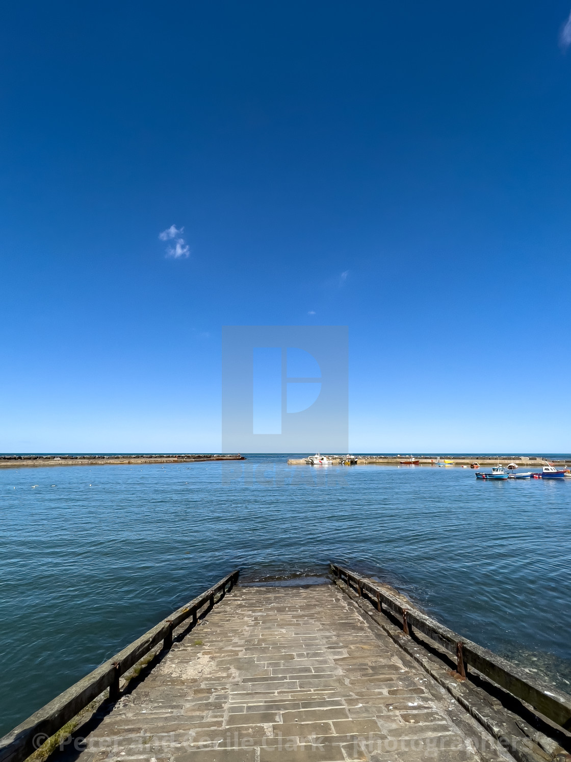 "Boat Slipway, Staithes." stock image