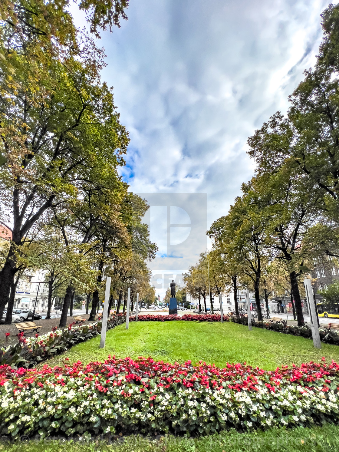 "Marshal Józef Piłsudski Square, Gliwice, Poland." stock image