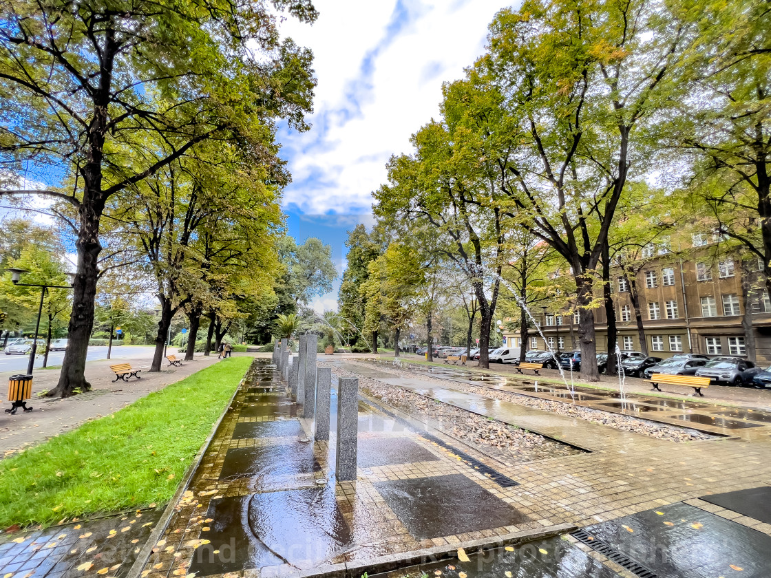 "Marshal Józef Piłsudski Square, Gliwice, Poland." stock image