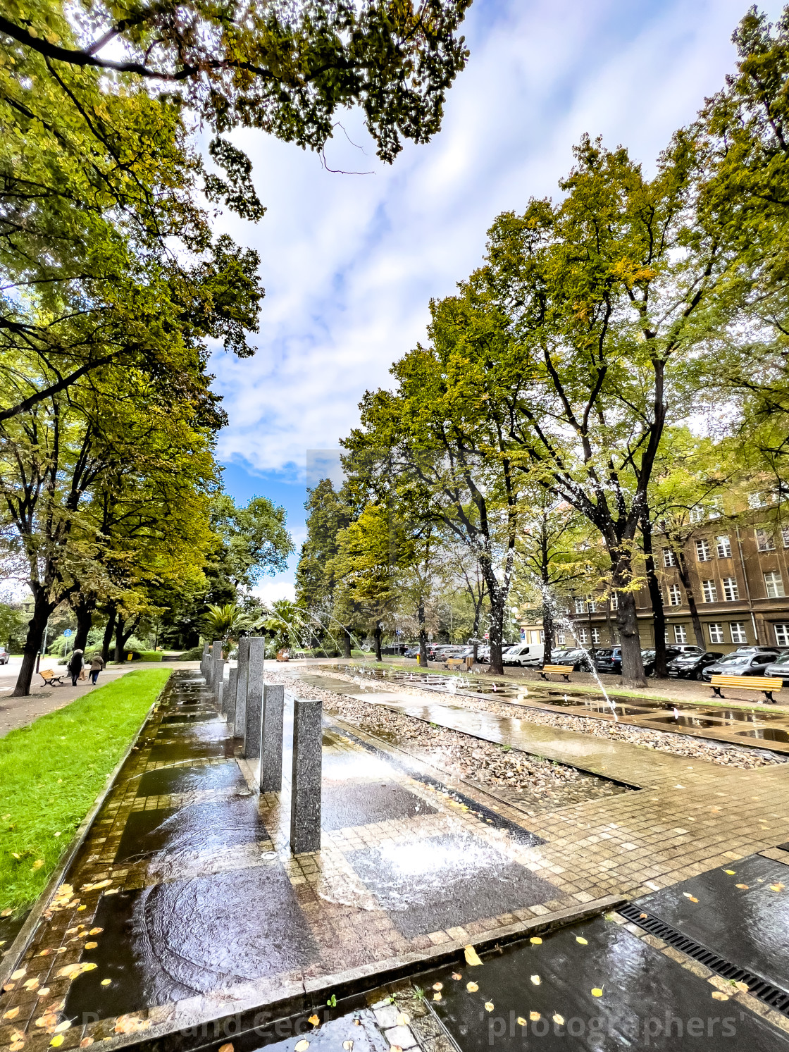 "Marshal Józef Piłsudski Square, Gliwice, Poland." stock image