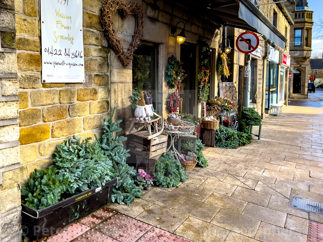 "Hebden Bridge, Independent Shops" stock image