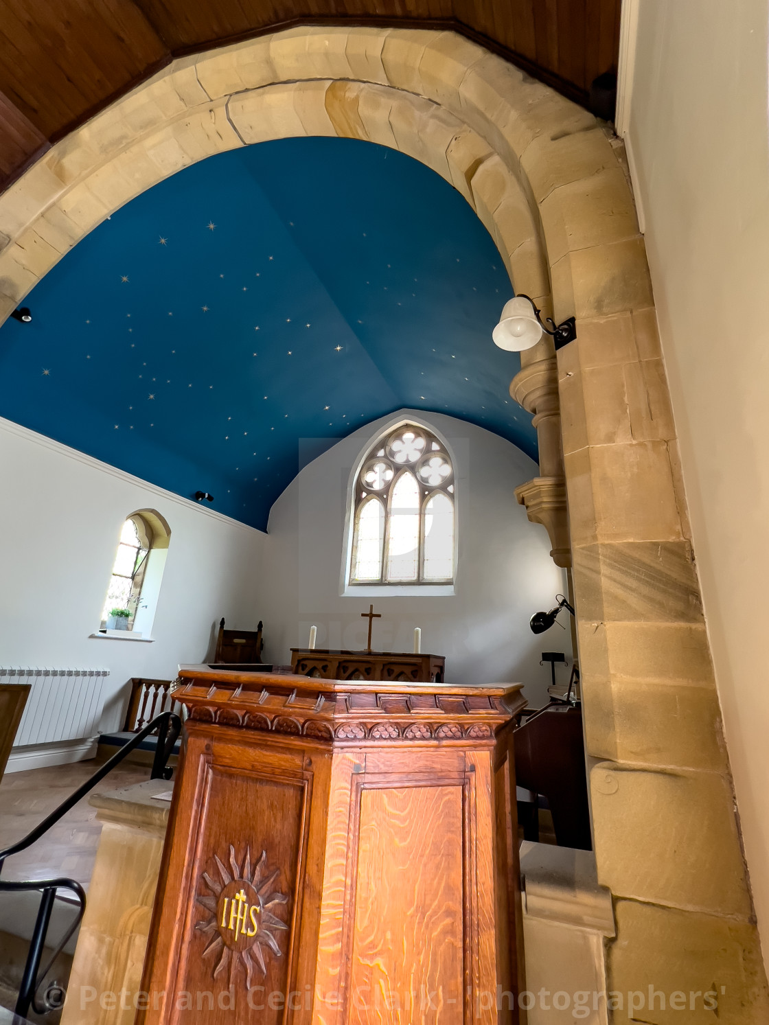 "St Mary's Church, Sandsend, nr Whitby on the North Yorkshire Coast" stock image