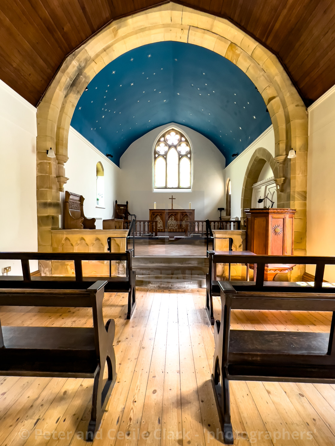 "St Mary's Church, Sandsend, nr Whitby on the North Yorkshire Coast" stock image