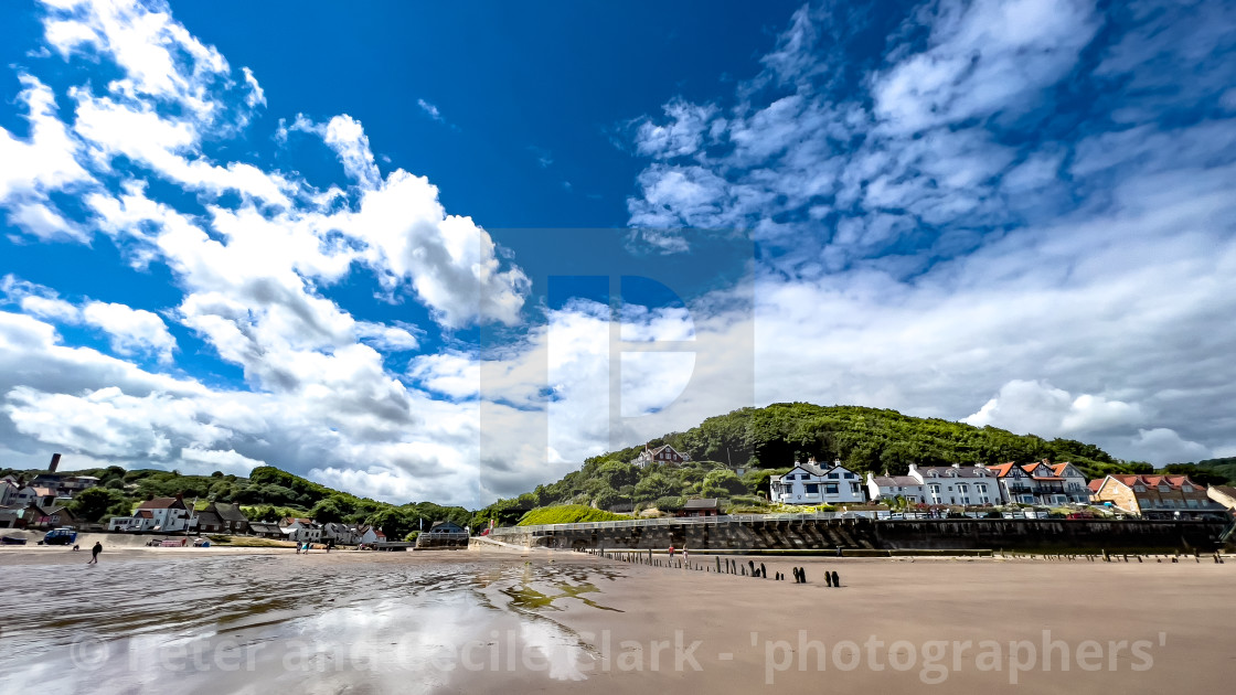 "Sandsend Beach and Coast." stock image