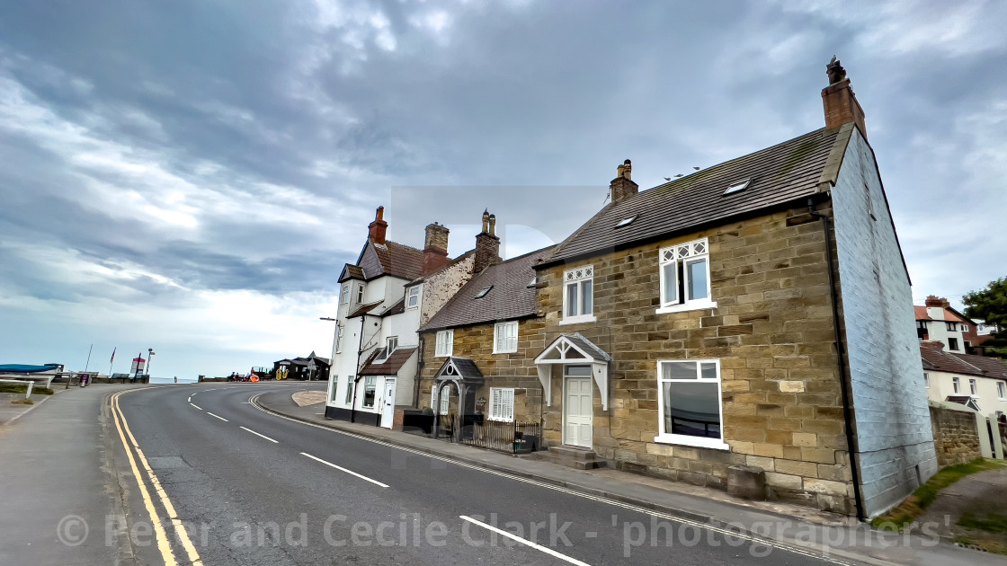 "Sandsend, Coastal Housing" stock image