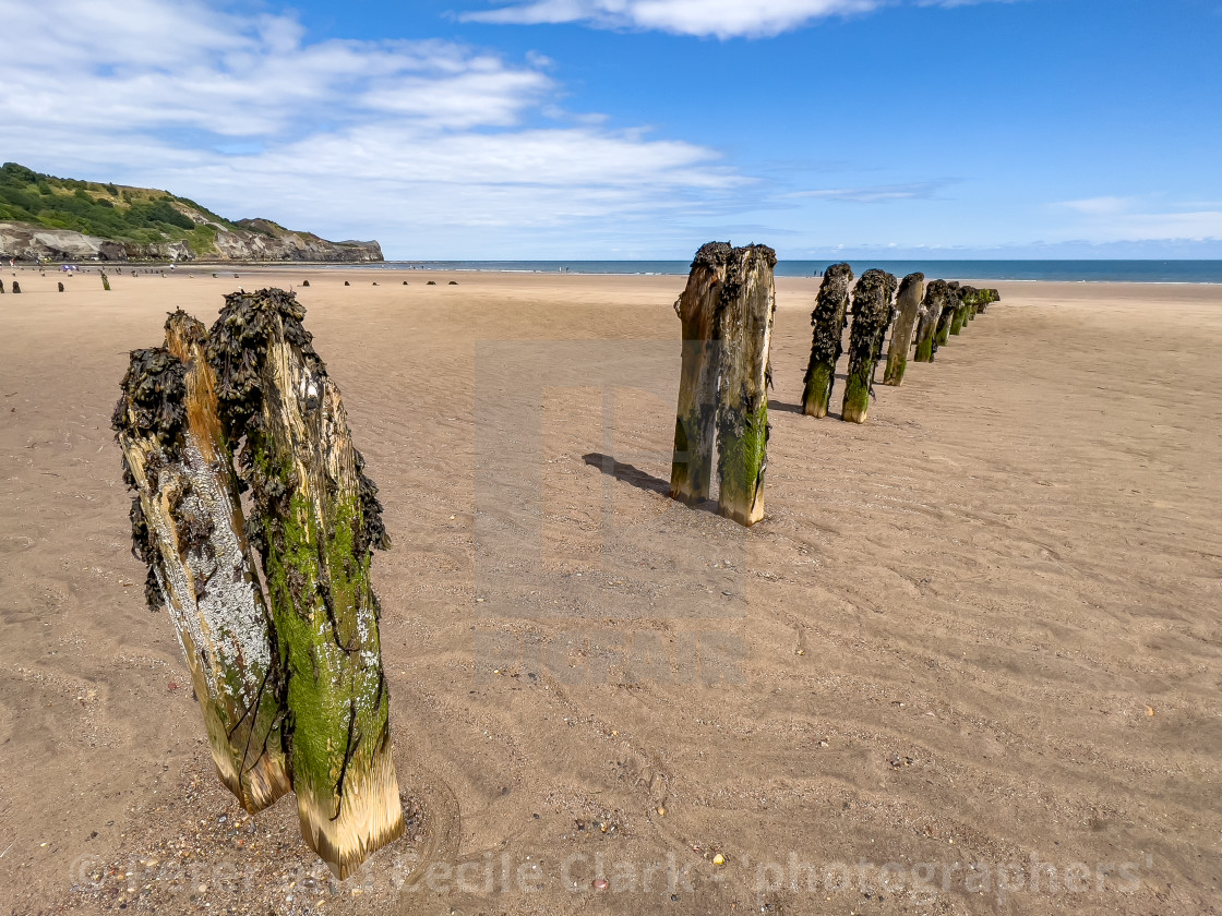 "Sandsend Beach and Coast." stock image