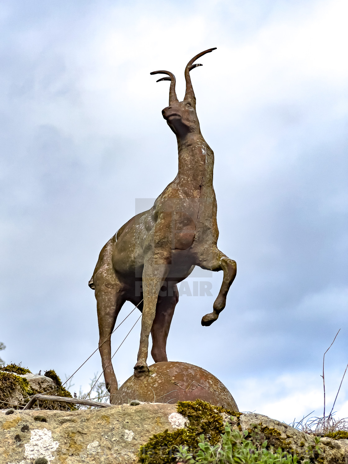 "Deer Entrance Guard, Barden Tower." stock image