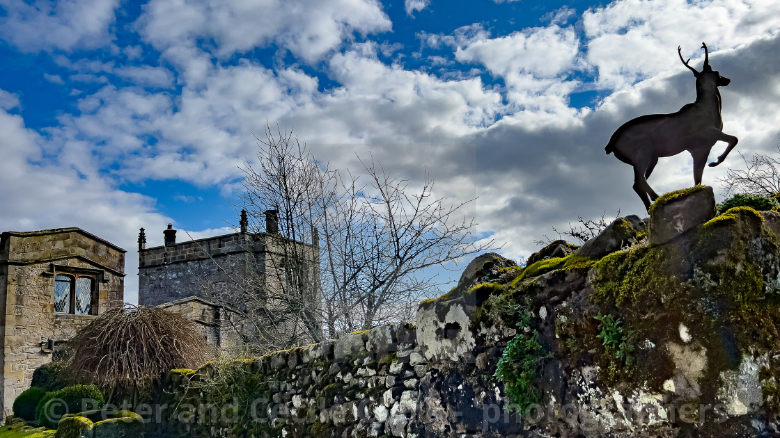 "Deer Entrance Guard, Barden Tower." stock image