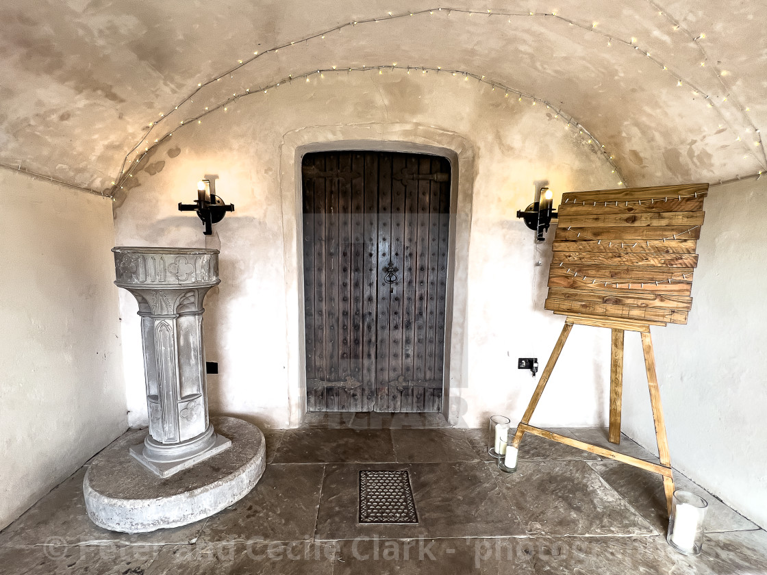 "Barden, Priests House, Chapel Entrance." stock image