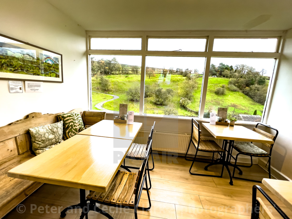 "Hebden Old School Tea room, interior" stock image