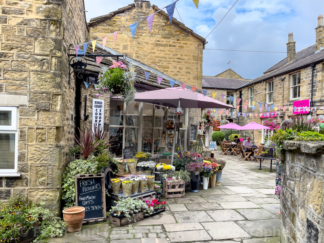 "Kings Court, Pateley Bridge, Nidderdale." stock image