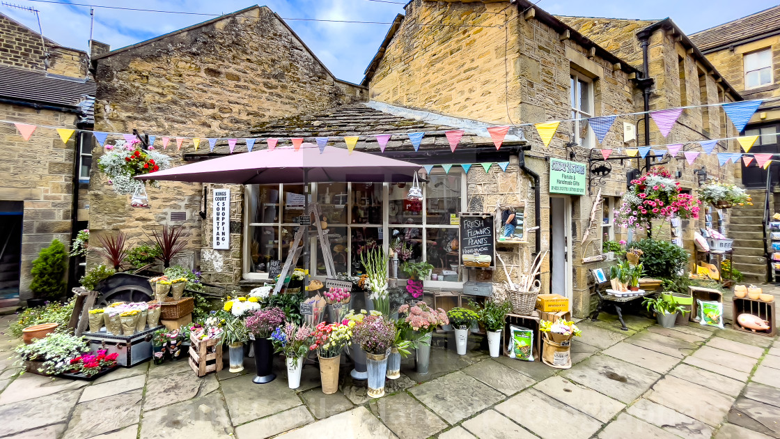 "Kings Court, Pateley Bridge, Nidderdale." stock image