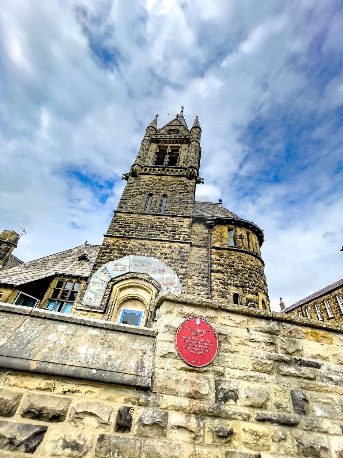 "Pateley Bridge, St Cuthberts School." stock image