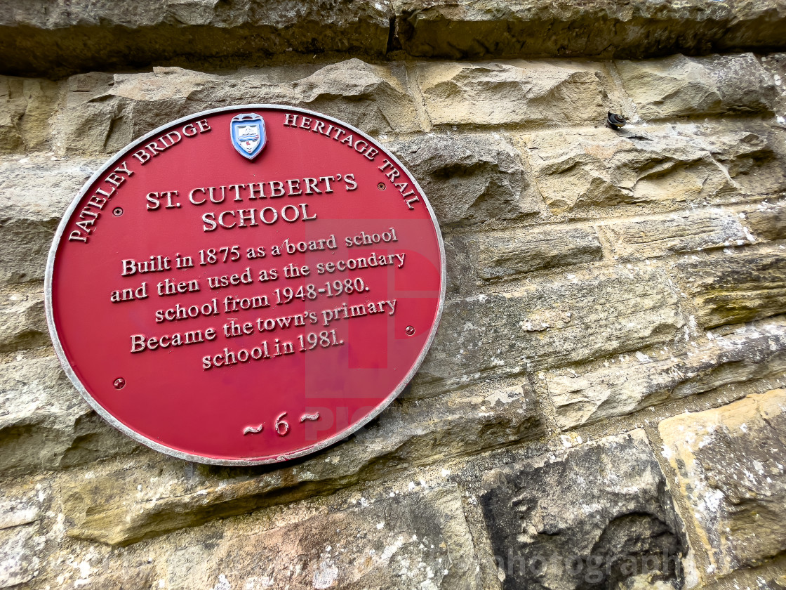 "Pateley Bridge, St Cuthberts School." stock image