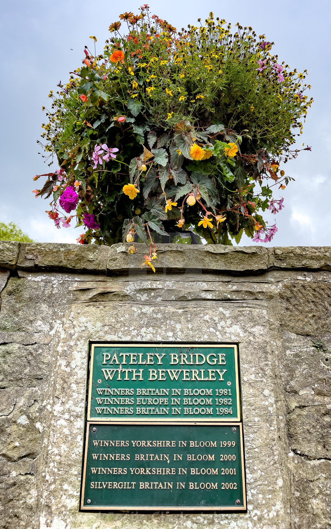 "Britain and Yorkshire in Bloom, Pateley Bridge." stock image