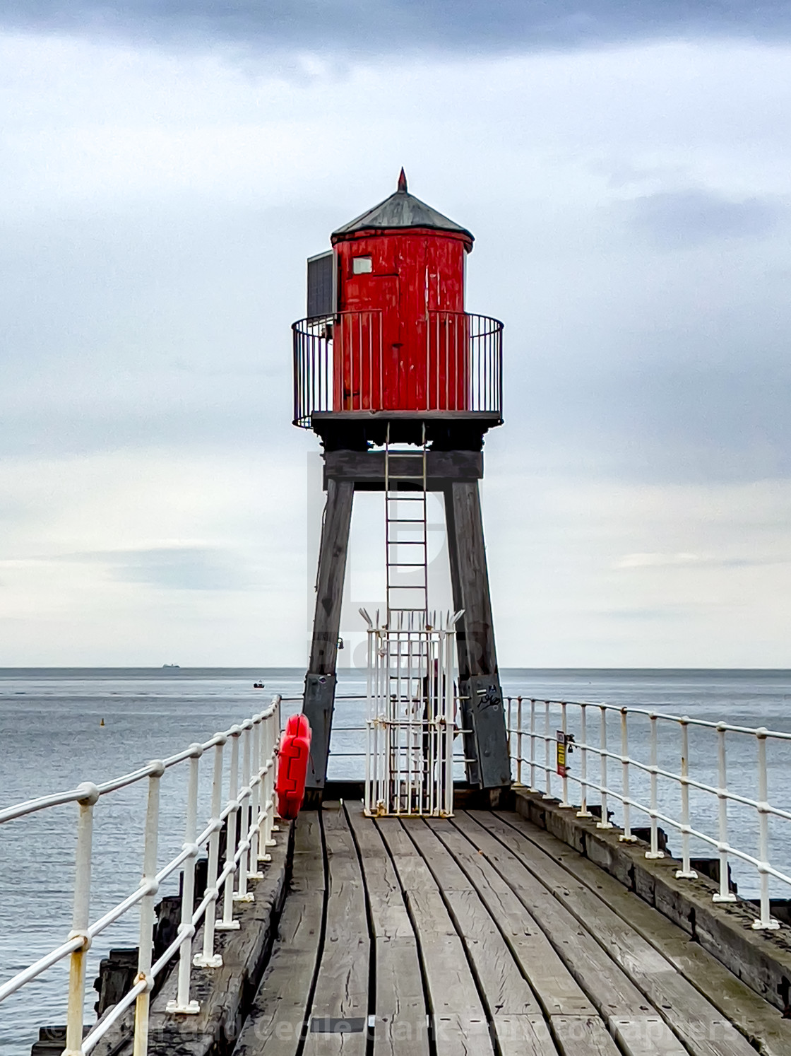 "West Pier, Whitby" stock image