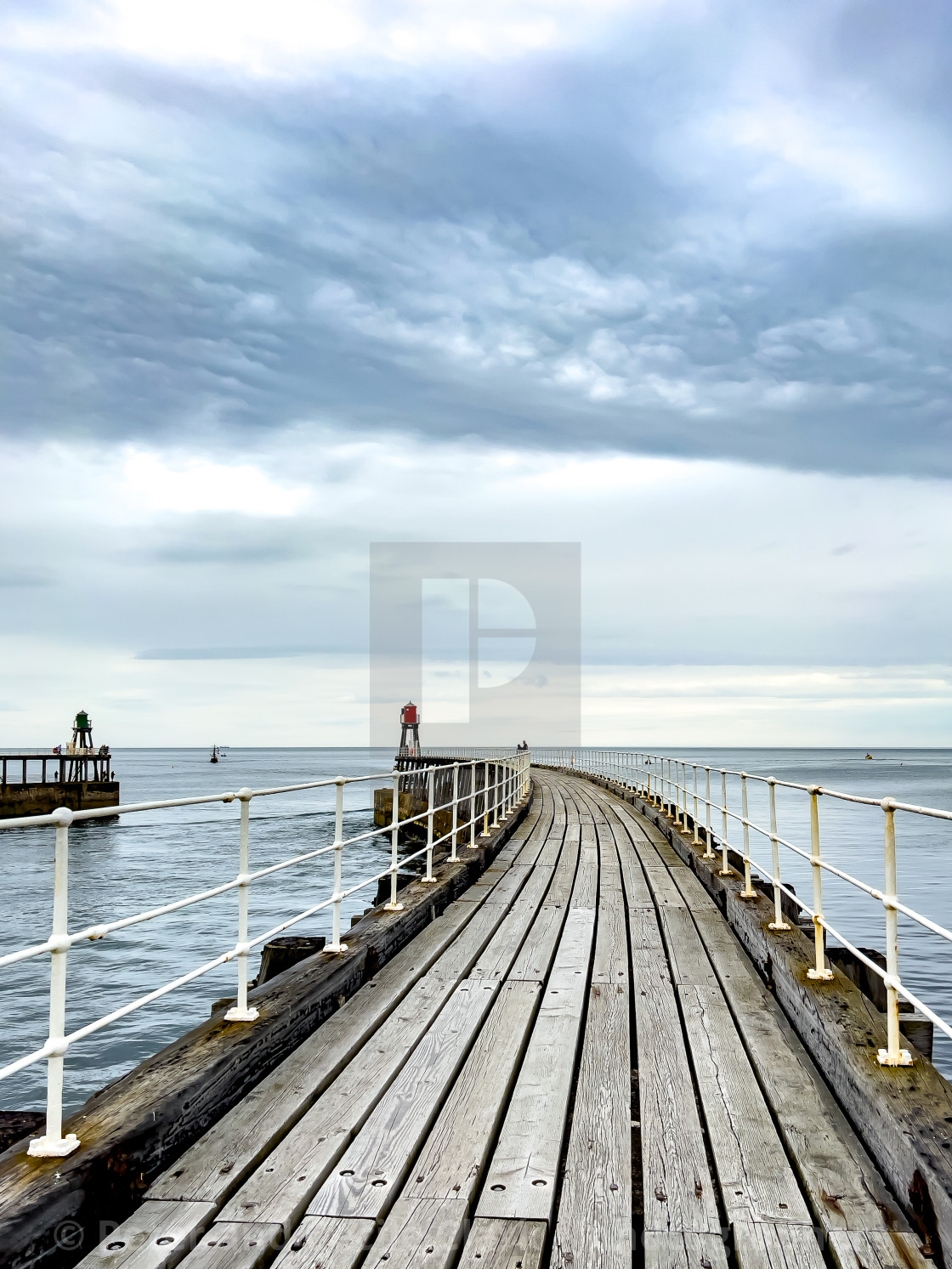 "East Pier, Whitby" stock image