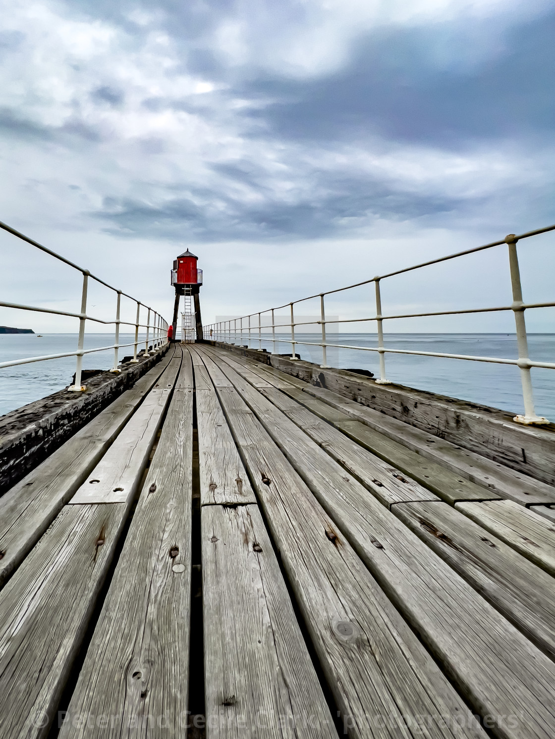 "East Pier, Whitby" stock image