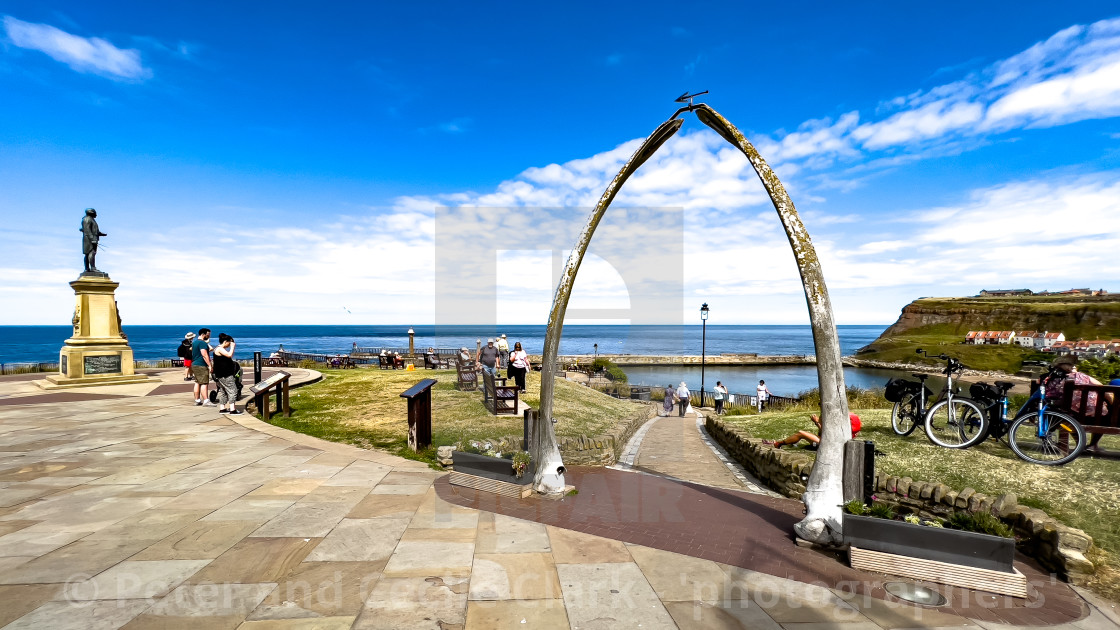 "Whalebone Arch, Whitby" stock image