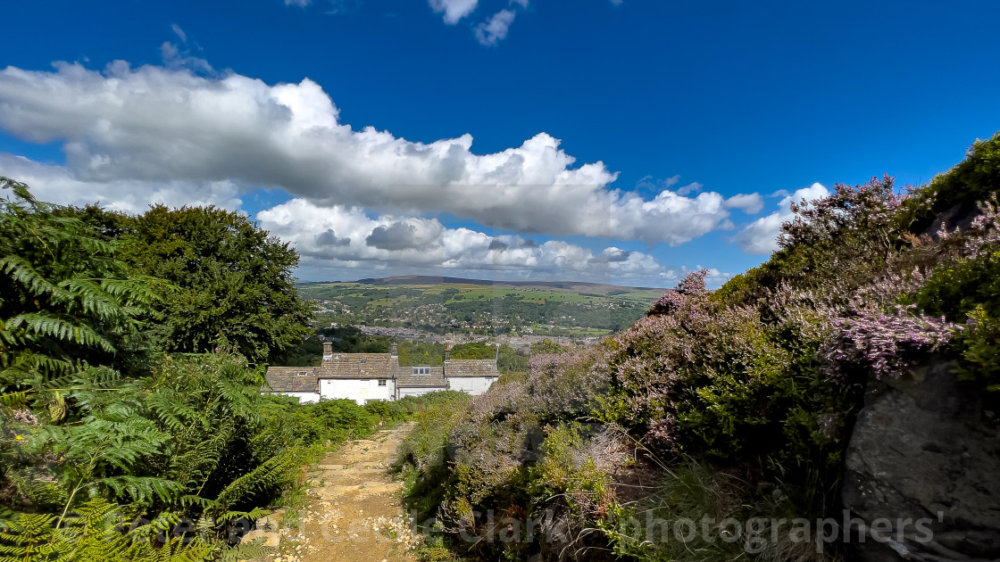 "White Wells a Spa Bath/Plunge Pool on Ilkley Moor, Ilkley in Yorkshire, England." stock image