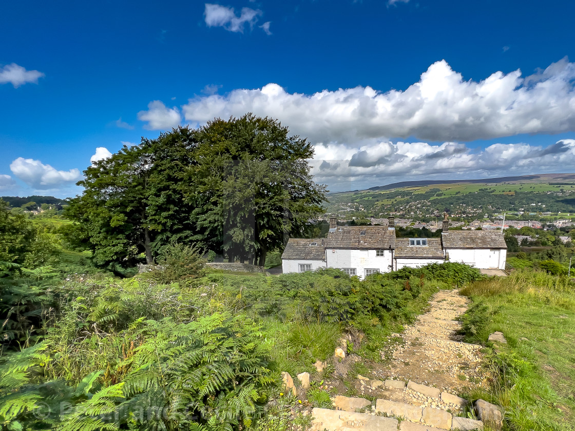 "White Wells a Spa Bath/Plunge Pool on Ilkley Moor, Ilkley in Yorkshire, England." stock image