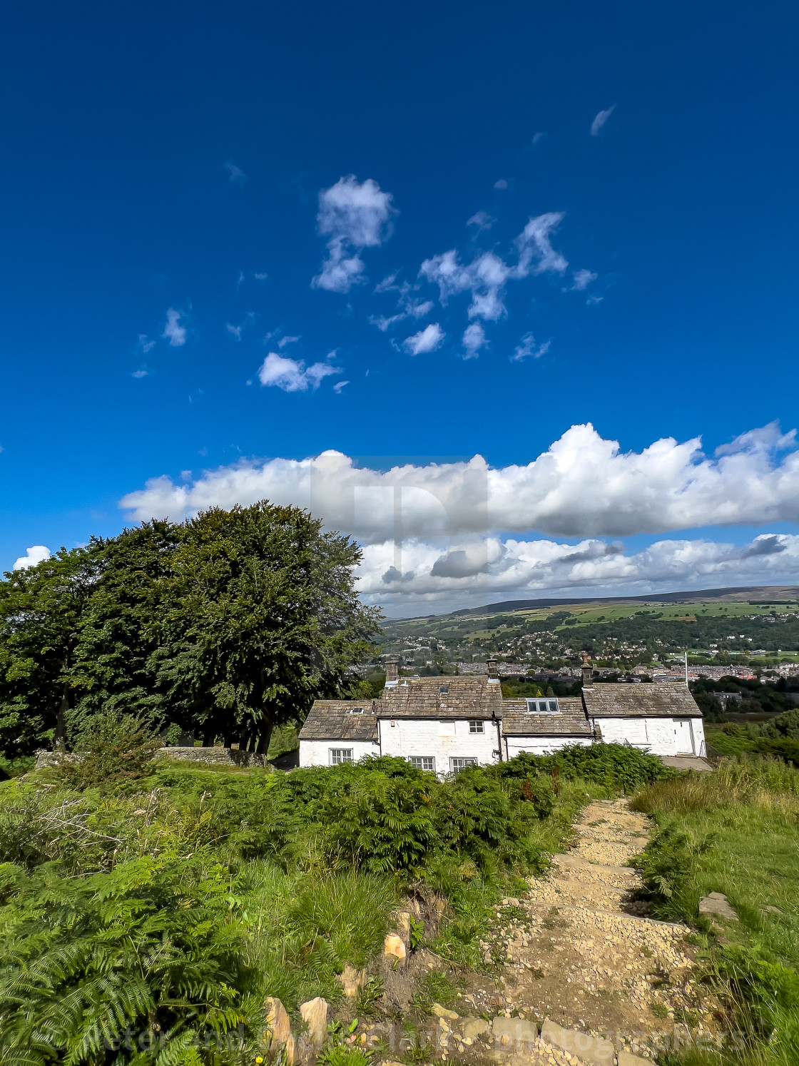 "White Wells a Spa Bath/Plunge Pool on Ilkley Moor, Ilkley in Yorkshire, England." stock image