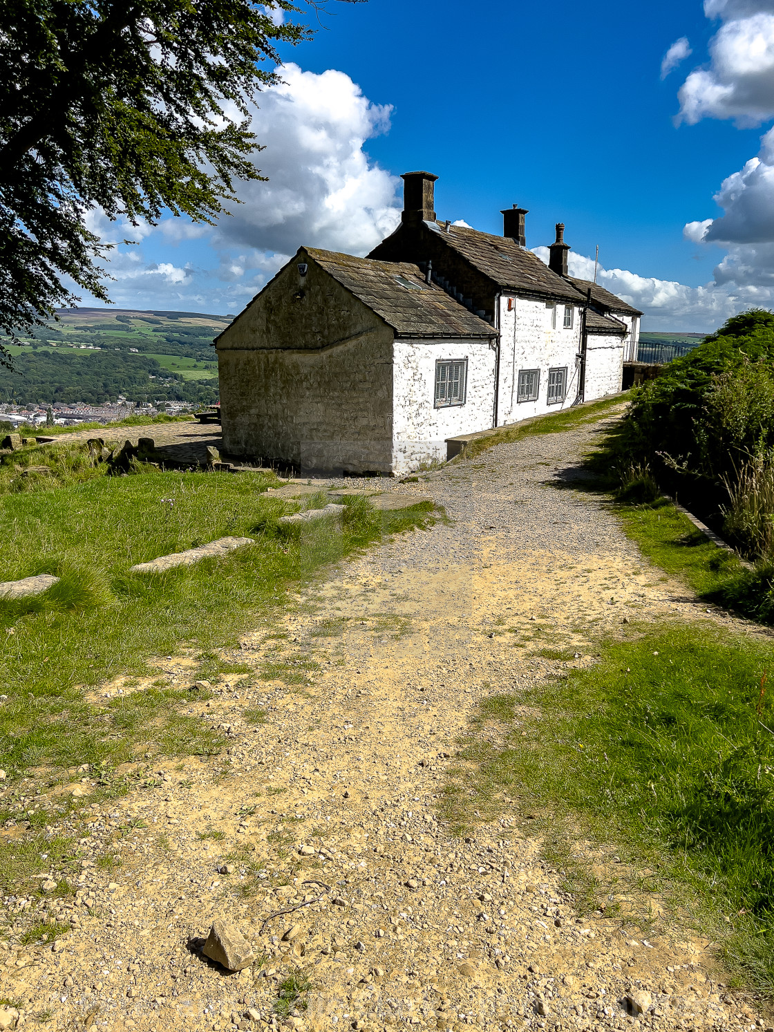 "White Wells a Spa Bath/Plunge Pool on Ilkley Moor, Ilkley in Yorkshire, England." stock image