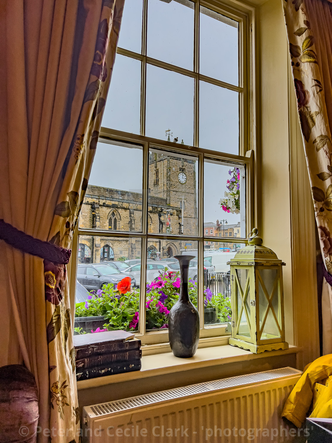 "Richmond, North Yorkshire, Window View." stock image