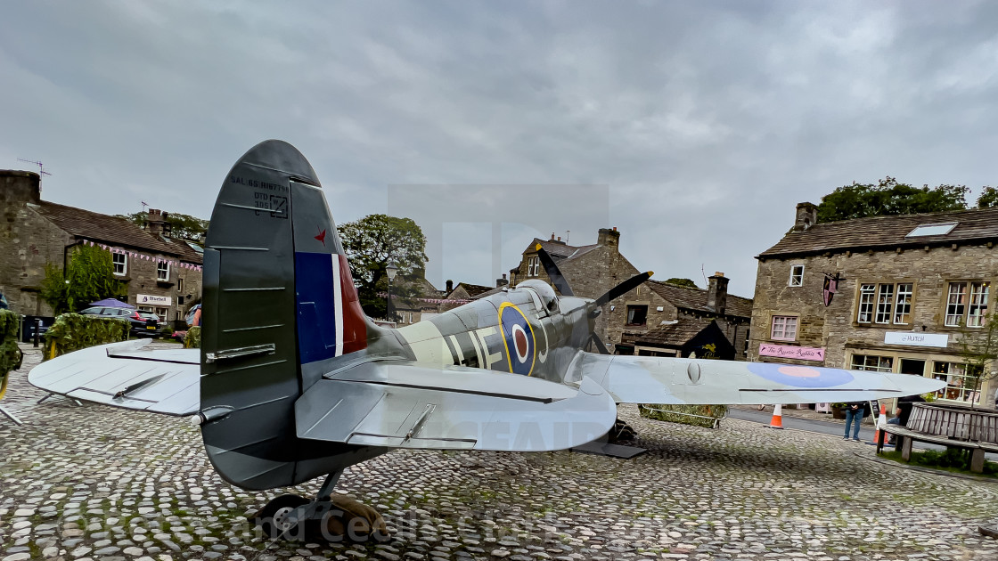 "Spitfire MK 1V Static Display, Grassington 40s Weekend" stock image