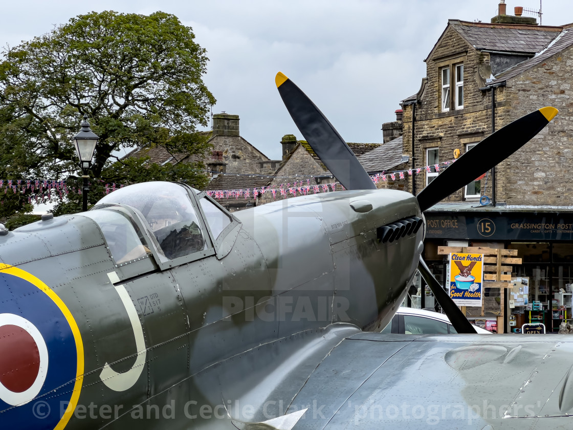 "Spitfire MK 1V Static Display, Grassington 40s Weekend" stock image