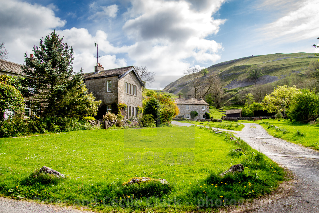 "An Idylic Cottage in Conistone a Yorkshire Dales Village." stock image