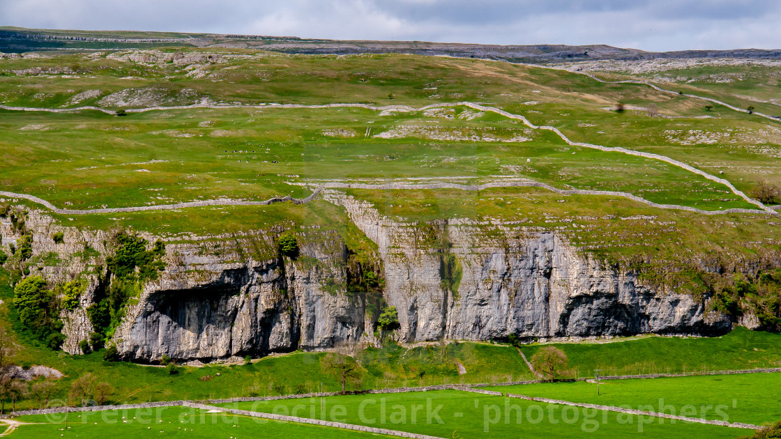 "Kilnsey Crag, North Yorkshire, Yorkshire Dales." stock image