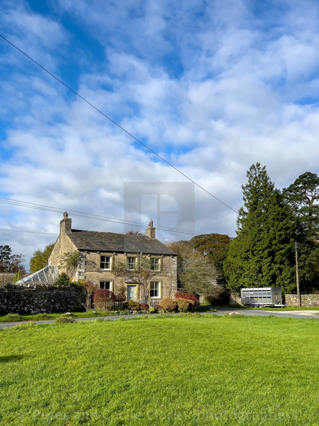 "Stone built cottages in Arncliffe, Yorkshire Dales." stock image